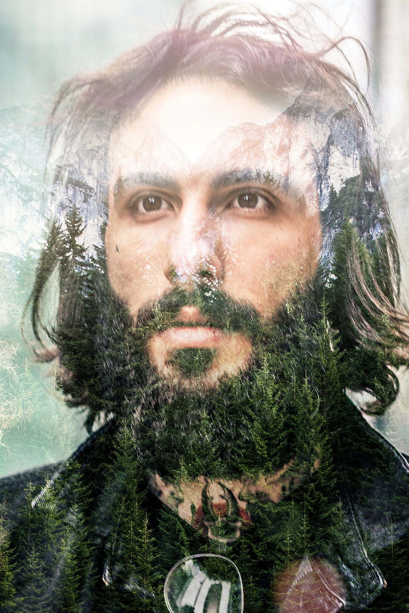 Nature-inspired portrait artwork